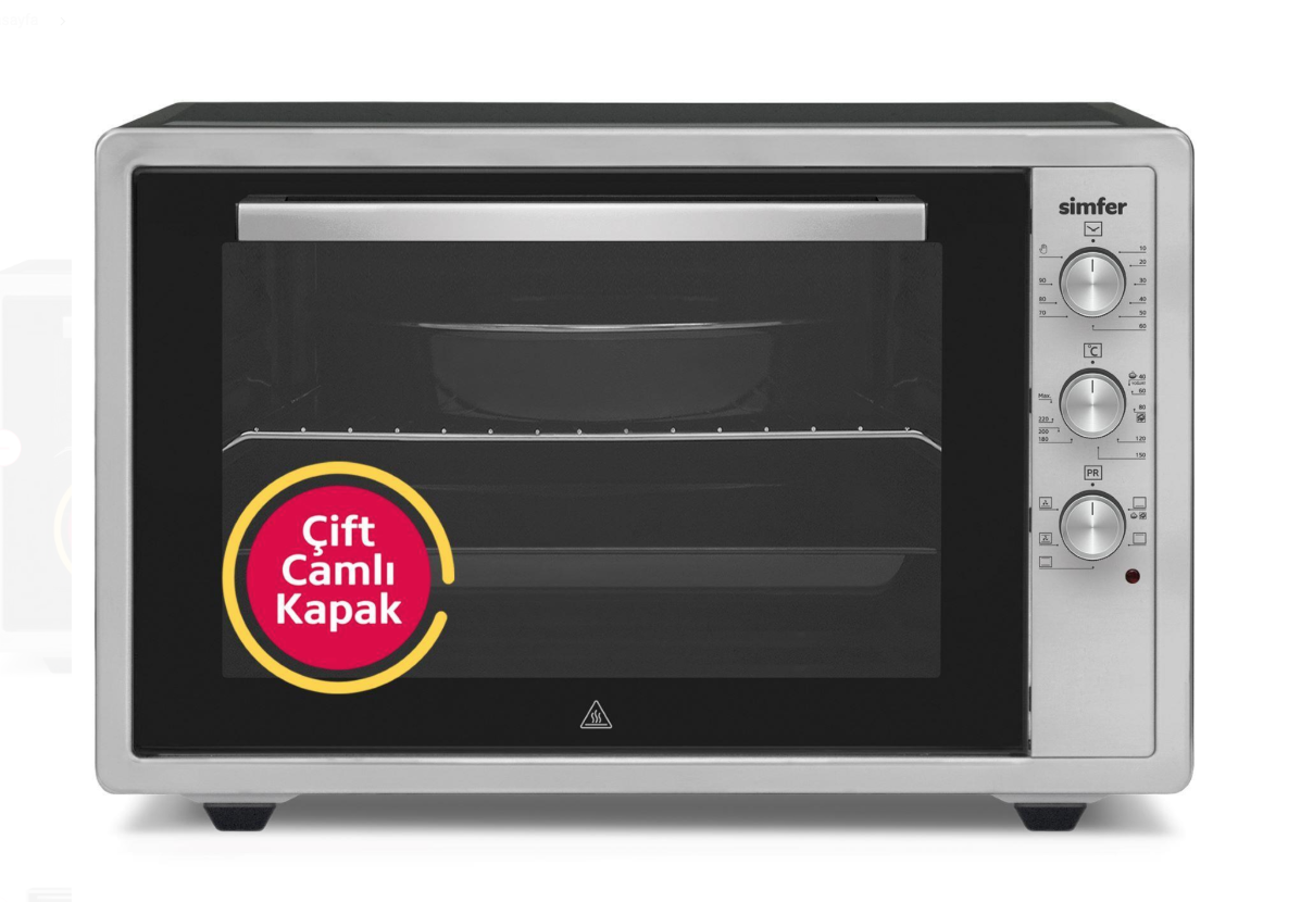Simfer M-7003 70Litre Inox Gri Midi Fırın 6 Fonksiyon Turbo