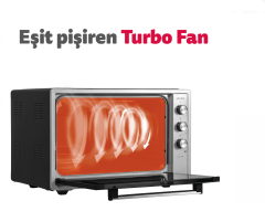 Simfer M-7003 70Litre Inox Gri Midi Fırın 6 Fonksiyon Turbo