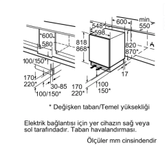 Siemens GU15DADF0 3 Çekmeceli Ankastre Derin Dondurucu