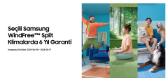 SAMSUNG AR24BXFCMWK BTU WİNDFREE - WİFİ  6 YIL GARANTİLİ